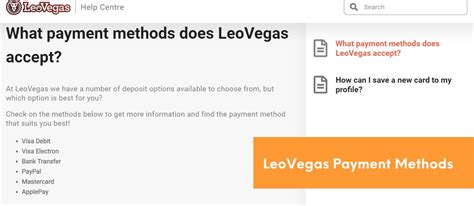 leo vegas paypal|LeoVegas Payment Methods For Deposits & Withdrawals.